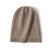 100% Cashmere Beanie Hat Luxury Lightweight Cashmere Cap for Winter