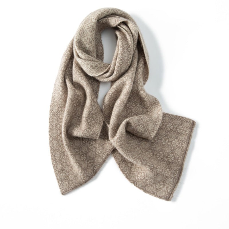 100% Cashmere Scarf for Women Luxury Flower Cashmere Wrap Scarf
