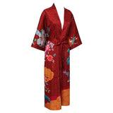 100% Floral Nature - inspired Prints Silk Kimono Robe