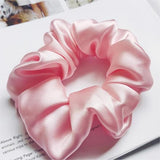 100% Mulberry Silk - scrunchies For Hair Sleep 30 Momme Light Pink M