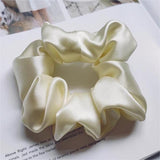 100% Mulberry Silk - scrunchies For Hair Sleep 30 Momme Beige M