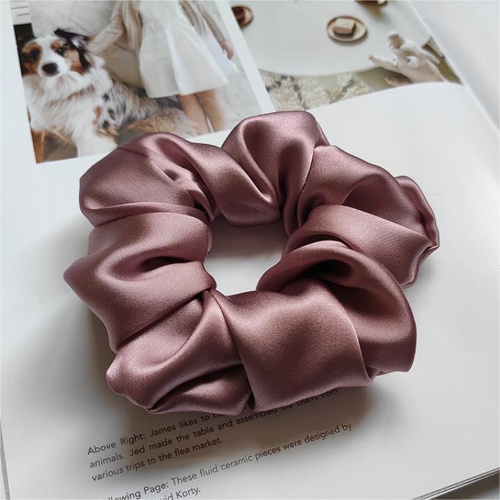 100% Mulberry Silk - scrunchies For Hair Sleep 30 Momme Lilac Purple M