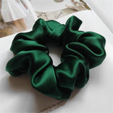 100% Mulberry Silk - scrunchies For Hair Sleep 30 Momme Green M