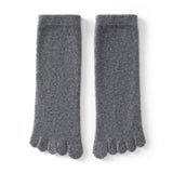Adult Cashmere Five-Toe Socks Warm Knit Cashmere Socks for Men and Women