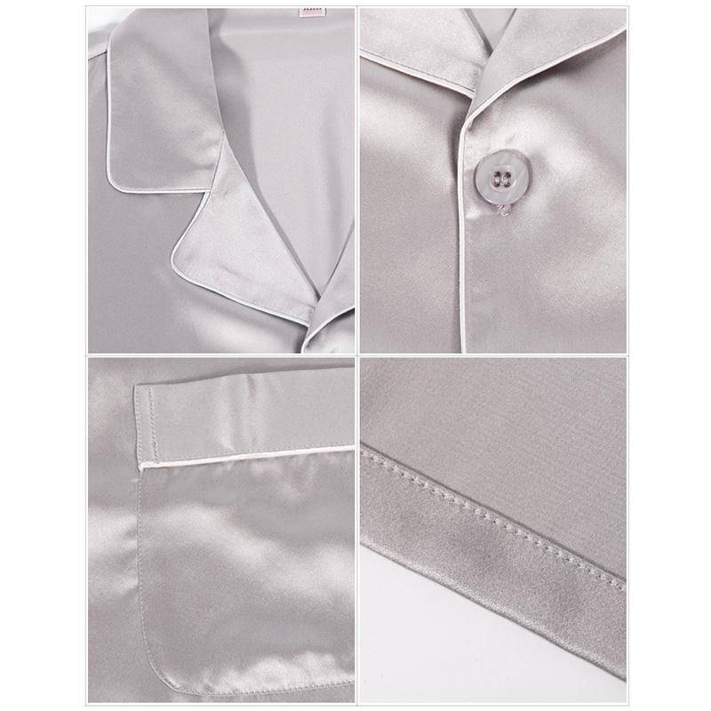 Men's Long Luxury Mulberry Silk Pyjamas Pure Silk Sleepwear