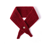 Buttoned Cashmere Neck Scarf Soft Cashmere Neck Wrap Compact Cashmere Scarf