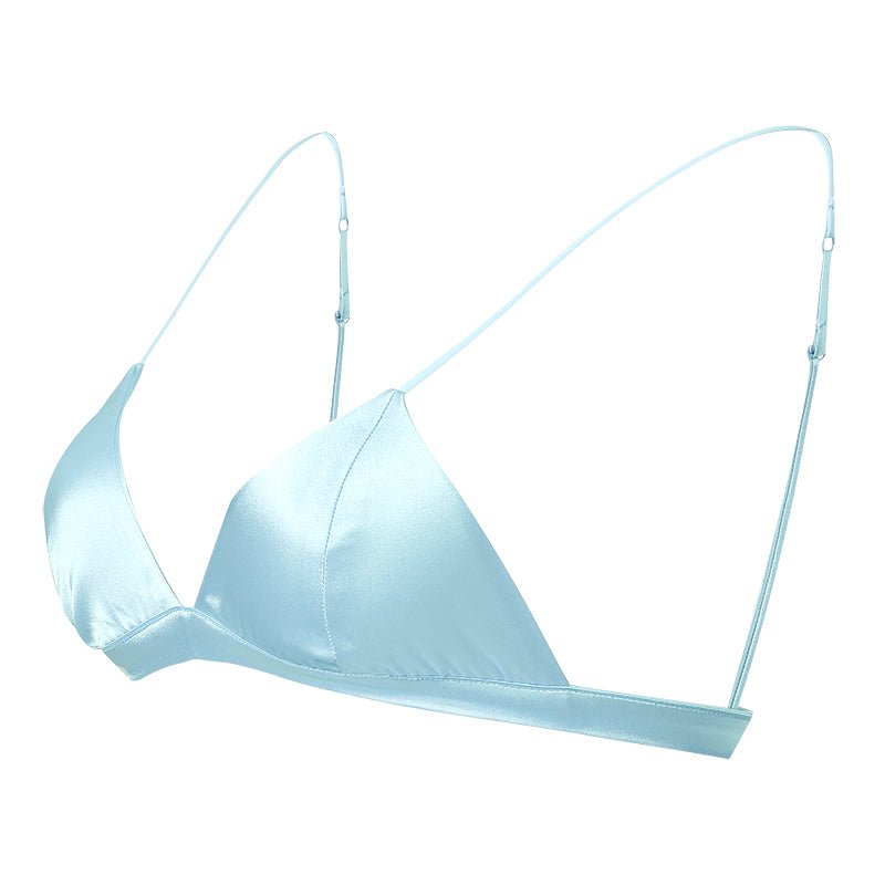 Classic Wireless Sexy Silk Triangle Bra