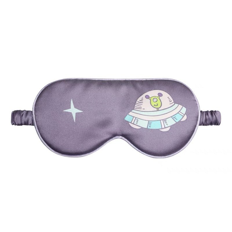 Cute Kids Silk Eye Mask Fun Educational Science Printed Silk Sleep Eye Mask