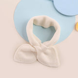 Kids Colorful Knit Cashmere Scarf Bow Knot Cashmere Neck Warmer