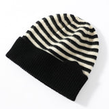 Kids Striped Cashmere Beanie Soft Cashmere Hats for Children
