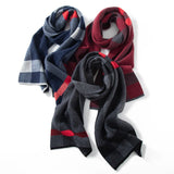 Long Cashmere Scarf Cashmere Checked Scarf Plaid Cashmere Wrap