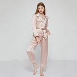 Long Silk Pajamas Set for Women Silk PJS ladies 100 silk sleepwear