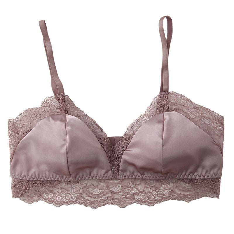 Luxurious Lace Wireless Silk Bralette