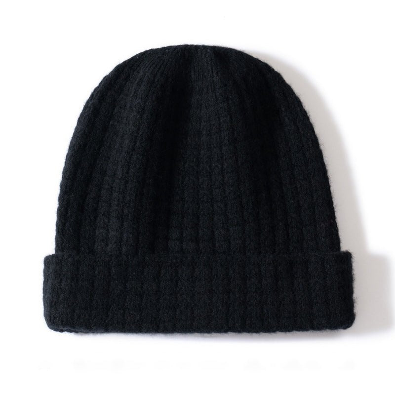Marled Knit Cashmere Beanie Textured Cashmere Winter Hat Cashmere Cap