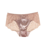 Mulberry silk underwear women's lace silk mid - waist sexy briefs