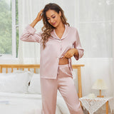 Mulberry Women Silk Pajama Set Pure Full Length Silk Sleepwear
