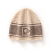 Pure Cashmere Beanie Ribbed Knit Cashmere Hat Lightweight Winter Cap