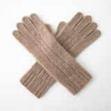 Pure Cashmere Gloves Touch Screen Cashmere Knitted Mittens