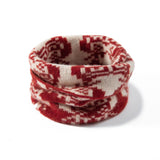 Pure Cashmere Infinity Scarf With Geometric Print Cashmere Neck Gaiter