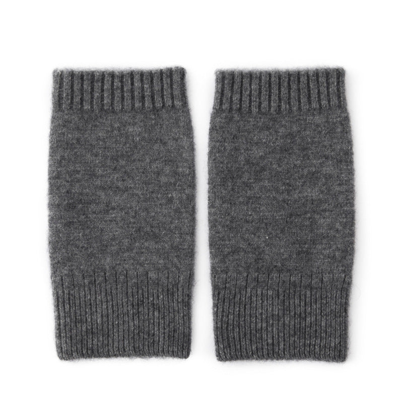 Pure Cashmere Knit Fingerless Gloves Cashmere Wrist Warmers Cashmere Mitts