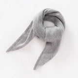 Pure Cashmere Triangle Neck Scarf Cashmere Knit Wrap for Men and Women