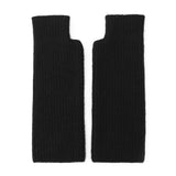 Ribbed Pure Cashmere Gloves Cashmere Wrist Warmers Long Cashmere Mitts