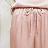 Henley Neckline Silk Pajamas 100% Silk Sleepwear Set