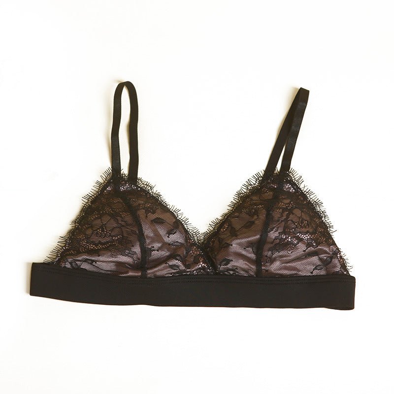 Sexy Floral Lace Silk Triangle Bra