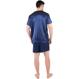 Short Silk Pajama Set For Men Loose Silk Sleepwear