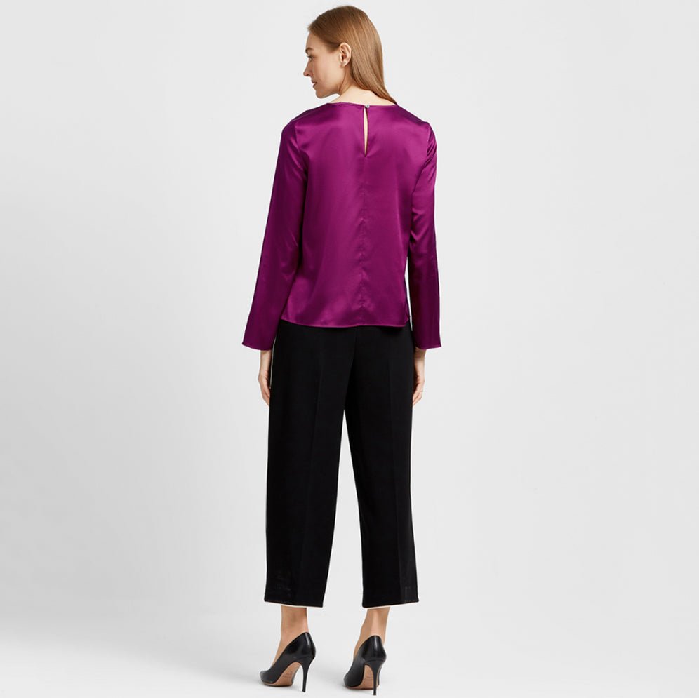Silk Blouse For Women Long Sleeve Pure Office Work Silk Shirts