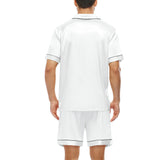 Silk Couple Pajamas Men And Women Short Silk Pyjama Set