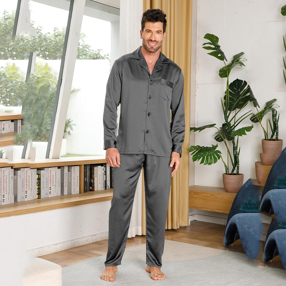 Silk Pajamas for Men 100% Real Silk Pajamas Set