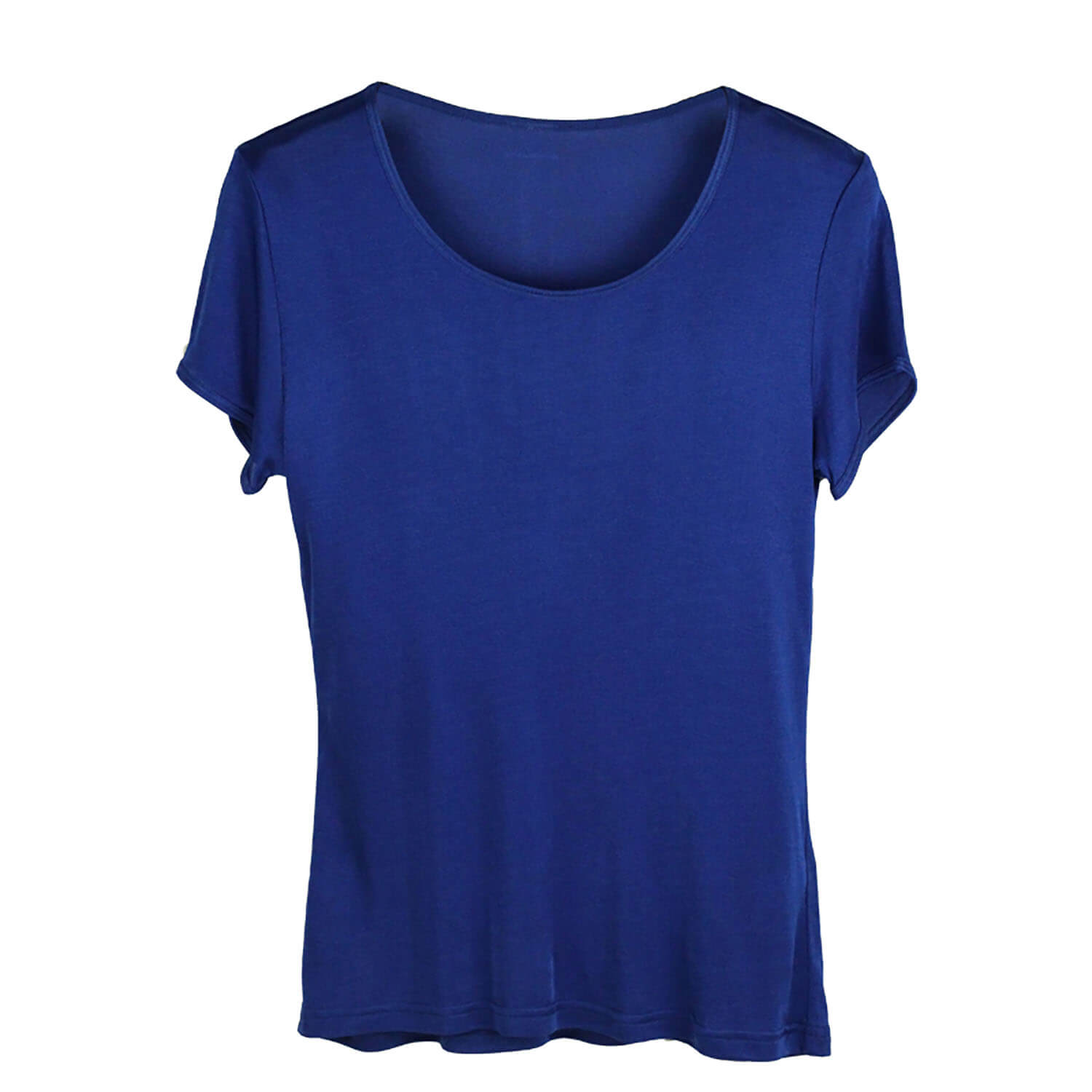 Silk Short Sleeve Women's T-shirt Silk Knitted Bottoming Shirt Top Rosy pink S