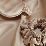 Silk Travel Essential Set 4 PCS Silk Pillowcase Scrunchy And Eyemask