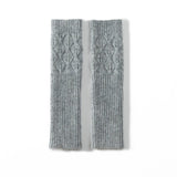 Soft Cable Fingers Free Fingerless Cashmere Knit Gloves Cashmere Wrist Protection