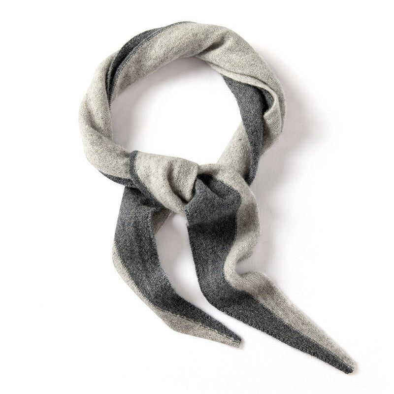 Two Tone Cashmere Wrap for Women Triangle Cashmere Scarf Cashmere Neck Tie