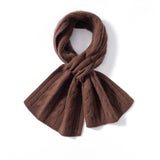 Unisex Short Cable Knit Cashmere Scarf Cashmere Crossover Wrap