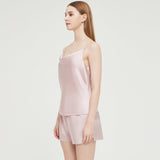 Women Silk Cami Set 100% Cowl Neck Silk Camisole Set