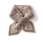 Womens Bow Knot Cashmere Scarf Soft Knit Small Cashmere Neck Wrap