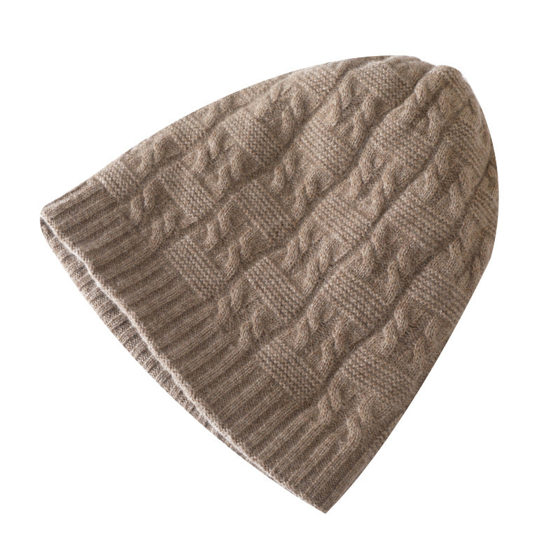 Women's Cashmere Beanie Hat Classic Knitted Cashmere Hats