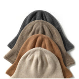 Womens Cashmere Bucket Hat for Fall Winter Cashmere Knitted Hat Head Warmer
