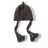 Womens Cashmere Hat Earflap Cashmere Beanie Cable Knit Tassel Hat