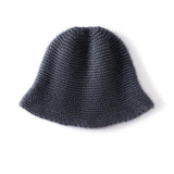 Womens Cashmere Knit Bucket Hat Timeless Cashmere Flare Knit Hat