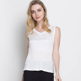 Women's Knitted V Neck Silk Sleeveless Tank Top T-Shirt Top
