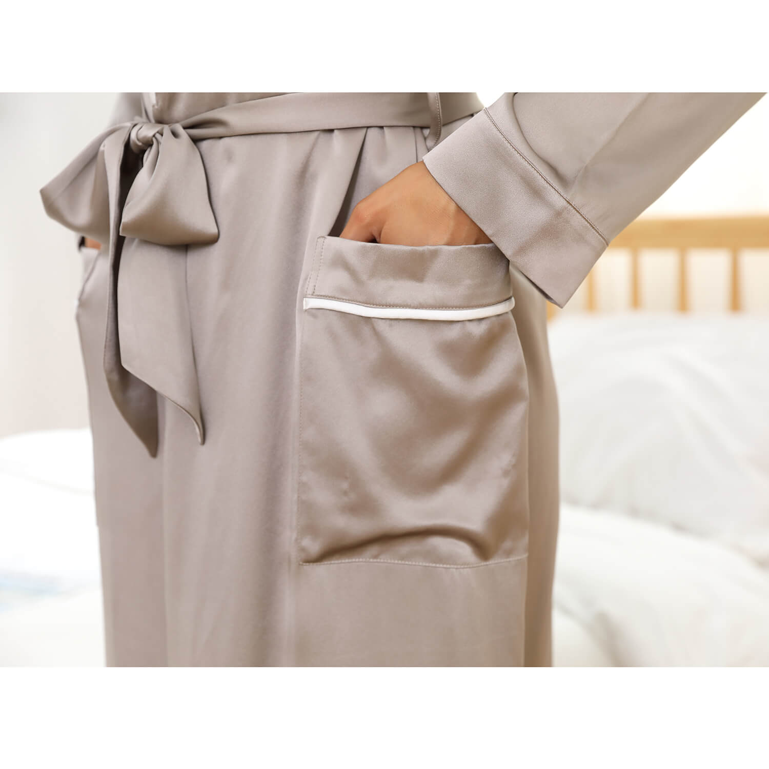 Womens Long Silk Robes 100% Pure Silk Bathrobe Silk Gown