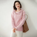 Womens Sideling Zip - up Cashmere Sweater Turtleneck Cashmere Pullover