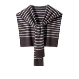 Womens Striped Pashmina Shawls and Wraps Cashmere Shoulder Cape