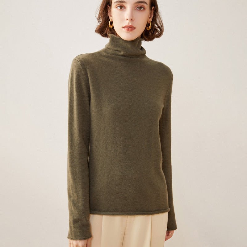 Womens Turtleneck Pure Cashmere Sweater Cashmere Tops