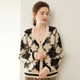 Womens Vintage - Inspired Knit Cashmere Cardigan Sweetheart Sweater Coat