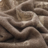 Womens Winter Cashmere Floral Scarf Long Cashmere Knit Wrap